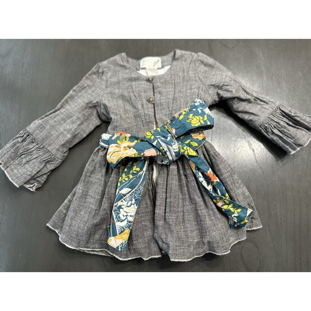 Sweet Honey Boutique Girls Size 4 Brown Taupe Belted Jacket